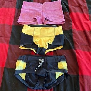 3 pairs of Lululemon short shorts